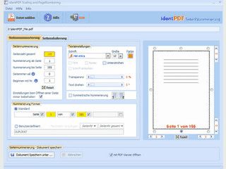 Hilfsprogramm zum Nummerieren und skalieren von PDF-Seiten