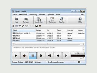 Diktatsoftware mit der Sie Diktate am PC aufnehmen und weiteleiten knnen.