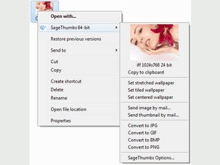 Zeigt Vorschaubilder im Kontextmen von Bild-Dateien im Windows Explorer.