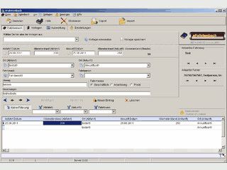 Fahrtenbuchsoftware fr die freie oder Finanzamt-sichere Eingabe.