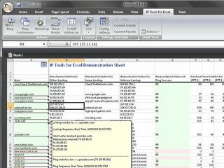 Erweiterung fr MS Excel um Informationen zu IP-Adressen/Domains abzurufen.