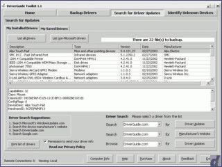 Fertigt ein Backup von allen Gertetreiberns Ihres Systems auf der HD an.