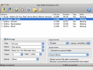 Audiokonverter fr Mac OS X der auch dieTonspur aus Videodateien speichern kann