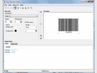 Schnelle Erstellung und Ausdruck von Barcodes aller blichen Typen.