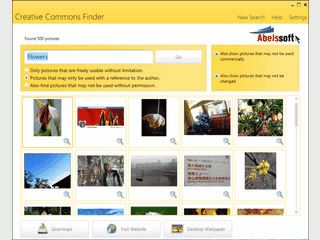 CCFinder sucht bei Flickr nach Bildern die unter Creative Commons Lizenz stehen