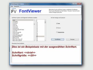 Zeigt die installierten Schriftarten auf Ihrem System an.