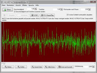 Spielen Sie Audio Dateien langsamer oder schneller ab ohne Tonhhennderung.