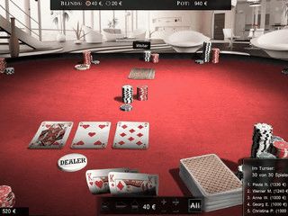 Anspruchsvolles Texas Holdem Poker mit Einzelspiel, Multiplayer und Tutorial