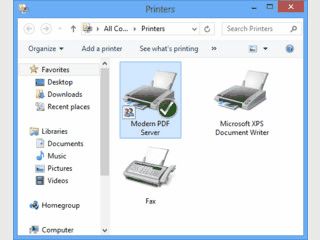 Netzwerkweiter, virtueller Druckertreiber zur Erstellung von PDF-Dokumenten.