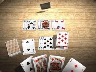 Gin Rummy in 3D mit Einzelspiel, Multiplayer und Tutorial