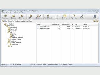ZIP-Programm zum Packen, Entpacken und Komprimieren von Dateien und Ordnern.