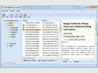 Konvertiert Mails von jedem Pop3 Mailkonto nach TXT, DOC, HTML oder PDF