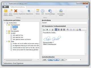 Kostenlose Textbausteinverwaltung fr Windows