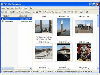 Erzeugt Ihre Digitalfotos als Album fr das Internet.