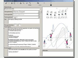 Erstellung und Verwaltung von bungen und Trainingsplnen fr Volleyballer.