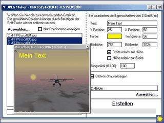 JPEG Maker erlaubt das automatische Konvertieren von verschiedensten Grafiken.