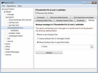 Verschiedene Tools fr Thunderbird zum sichern, lschen und wiederherstellen.