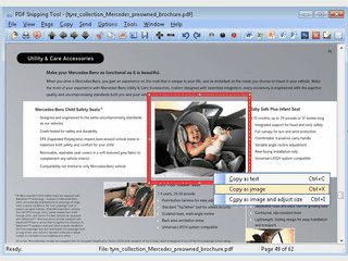 Text aus PDF-Dateien als Text oder Bild exportieren.