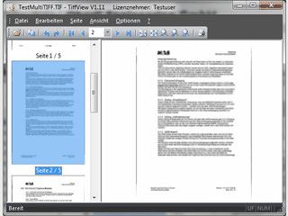 TIFF-Multipage, Mulitframe-Betrachter mit zustzlichen Funktionen.