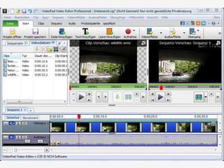 VideoPad Masters Edition Videobearbeitungsprogramm. Filme und Videos schneiden.