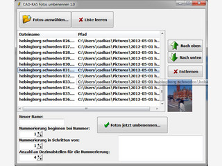 Schnelle Umbennenung und Nummerierung von ausgewhlten Fotos.