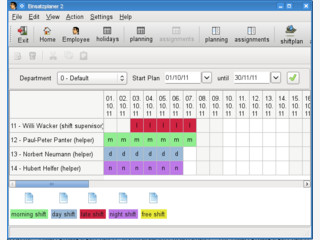 Software zur Planung von Personalarbeitszeiten.