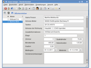 Software fr Vermieter zur Abrechnung von Nebenkosten usw.