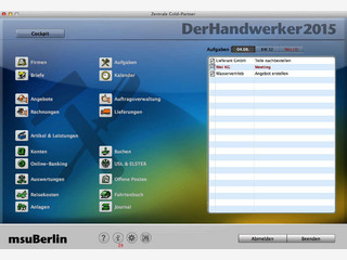 Handwerkersoftware fr Mac Handwerksmeister mit umfangreicher Kalkulation.