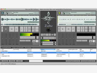 Virtuelles DJ-Programm für Mac OS X.