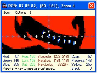 Maus als Colorpicker, Bildschirmlupe und Abstandsmesser benutzen