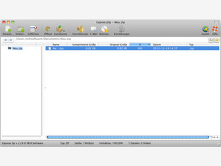 Mit dem ZIP-Programm fr Mac OS X ganz leicht Ordner und Dateien komprimieren.
