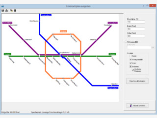 Software fr die Erstellung von Liniennetzplnen.