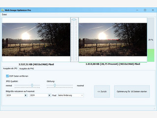 Web Image Optimizer optimiert Fotos fr Internetseiten.