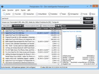 Preispiraten ermittelt Preise in ber 10.000 Onlineshops und Auktionshusern.
