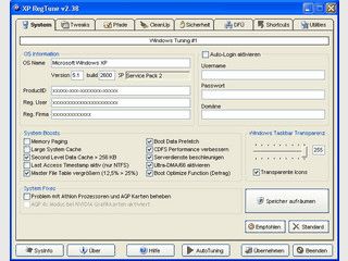 Tuningtool fr Windows XP