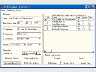 Erinnert Sie an Geburtstage