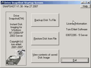 Disk Image Backup fr Windows NT/2000/XP