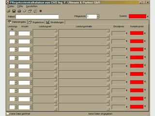 Programm fr Pflegedienste zum erstellen von Kostenkalkulationen