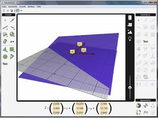 Visualisierung und Berechnung von Problemen der Analytischen Geometrie