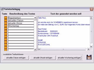 SchreibFix ist ein Tool zum schnellen Einfgen von vorher erstellten Texten.