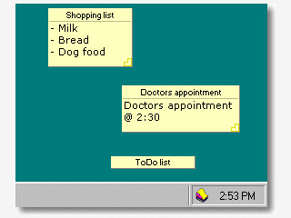 Verwaltet kleine Notizen auf Ihrem Desktop.