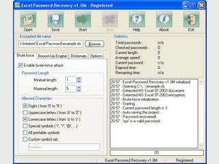 Passwort Recovery fr MS Excel 97, 2000, XP und 2003