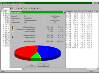 DiskInfo gibt einen genauen berblick auf die Speicherbelegung von Datentrgern.