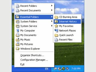 Schneller Zugriff auf Ordner und Verknpfungen im SysTray und Datei Men