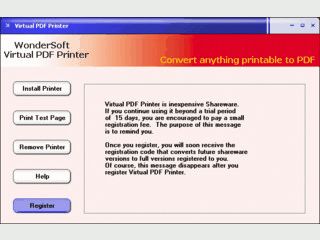 Virtueller Druckertreiber erstellt PDF Dateien aus druckbaren Dateien.