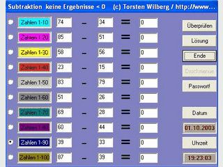 ben des Rechnens mit der Subtraktion.