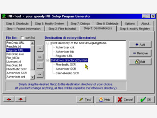 Mit dem INF Tool knnen Sie Installationsroutinen fr Ihre Software erstellen.