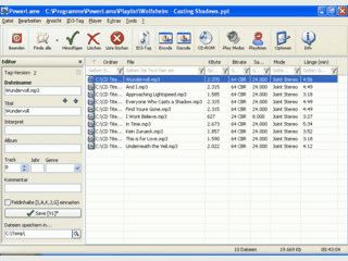 Ripper, Encode, FreeDB Playlistenverwaltung