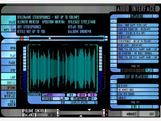 Audioplayer im StarTrek LCARS Design inklusive Visualisierungen und Playlists