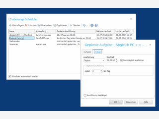 Taskplaner zur zeitgesteuerten Ausfhrung von Programmen.